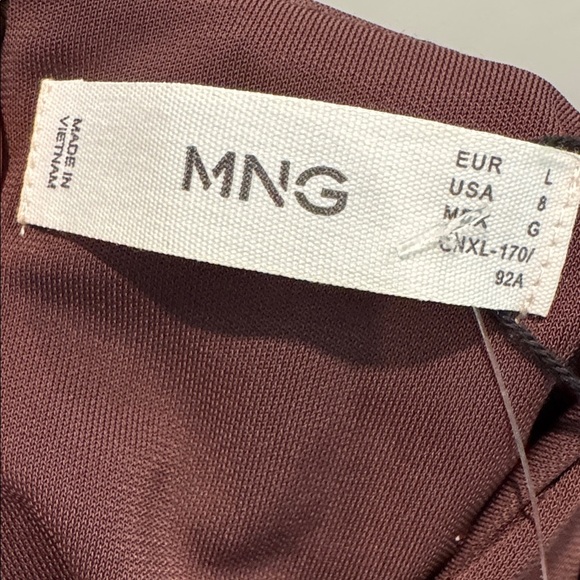 MANGO BROWN CUT-OUT LONG SLEEVE FORMAL DRESS SIZE 8 New w/ Tag - Picture 13 of 13